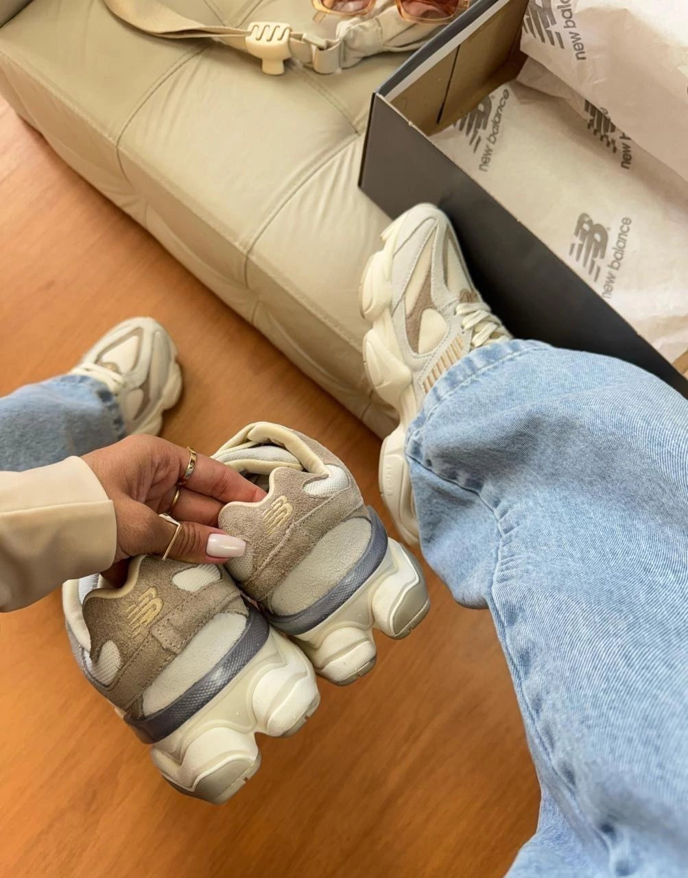 Tênis NB 9060 Taupe - Bege e Marrom