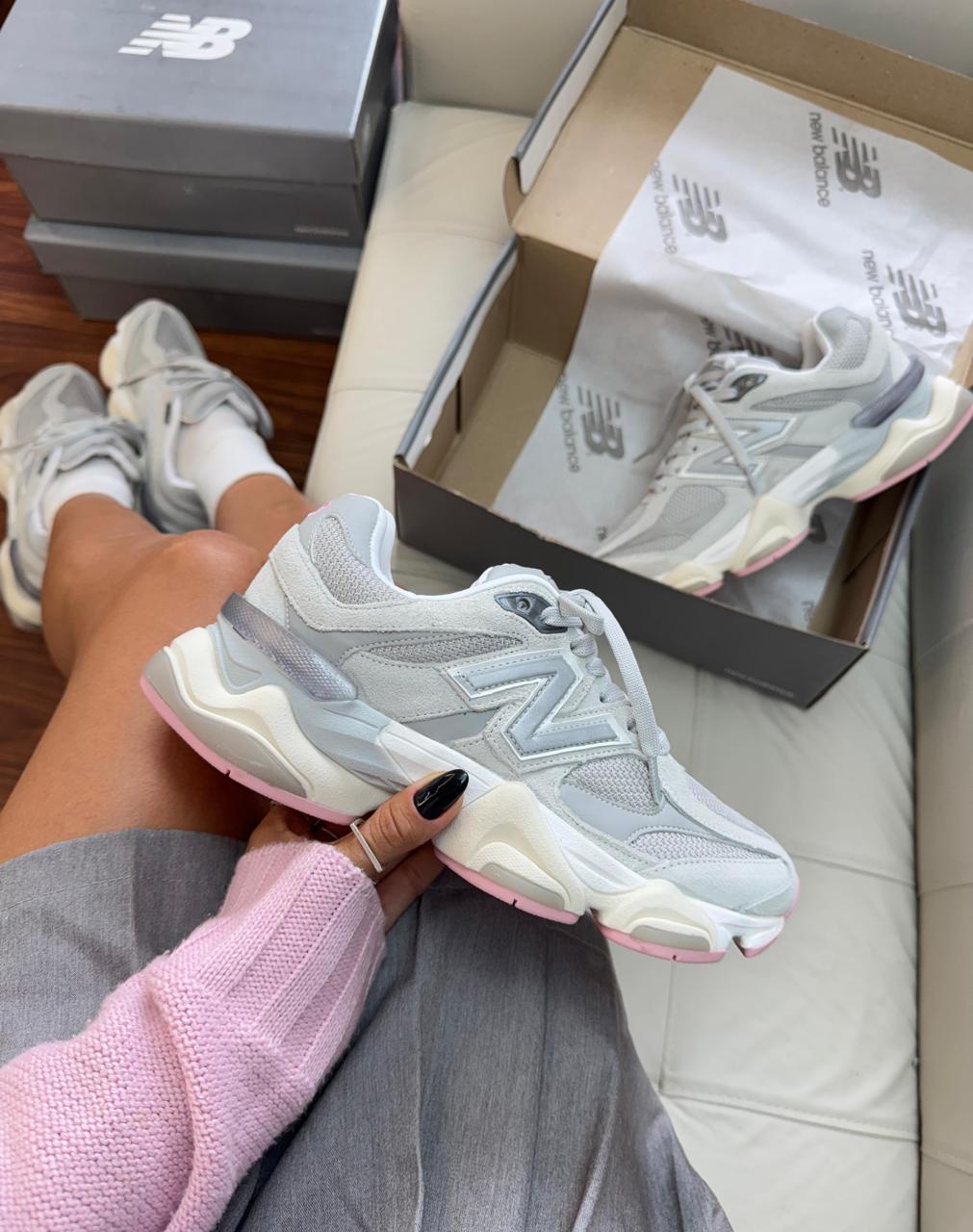 Tênis NB 9060 Branco e Rosa