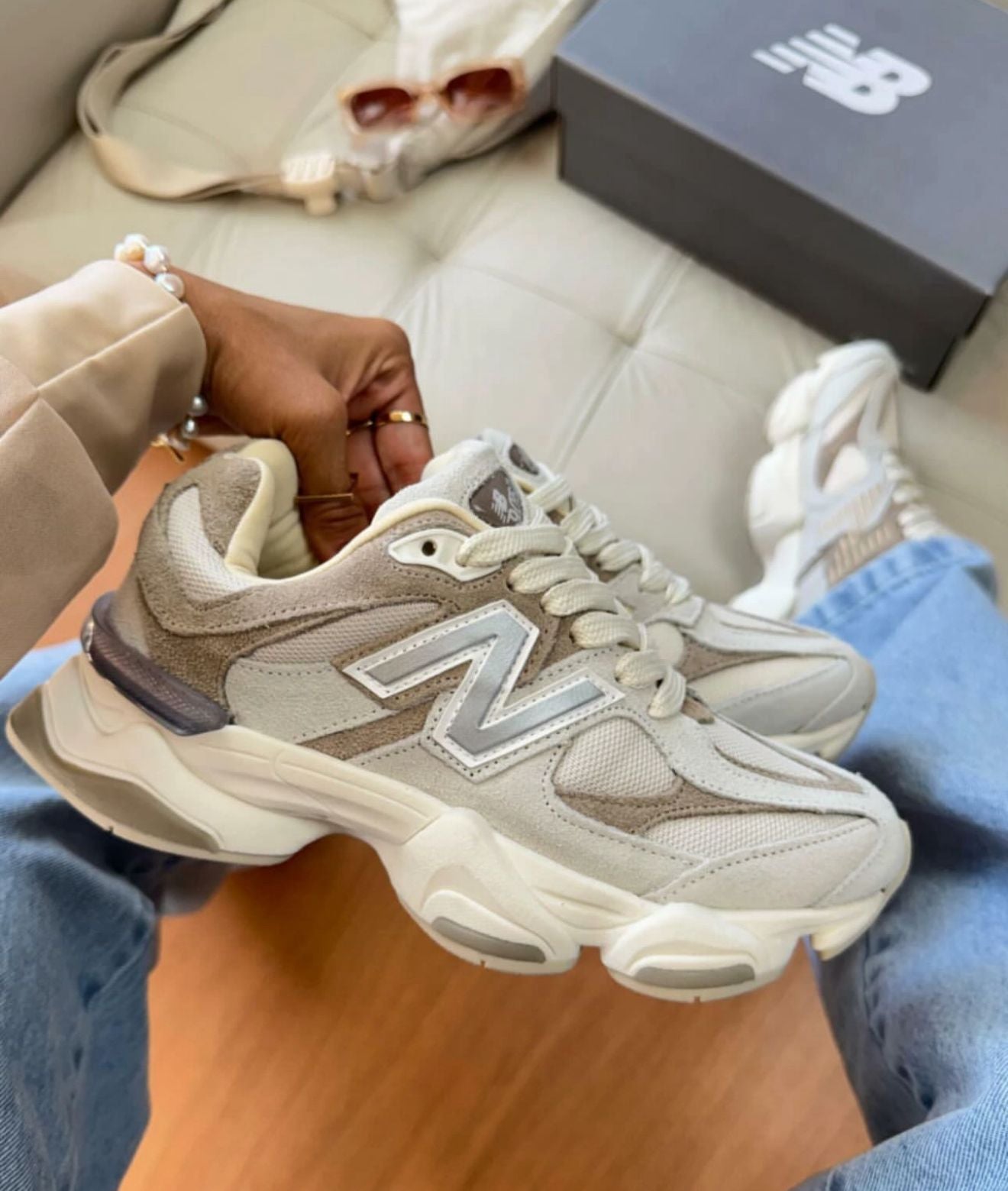 Tênis NB 9060 Taupe - Bege e Marrom