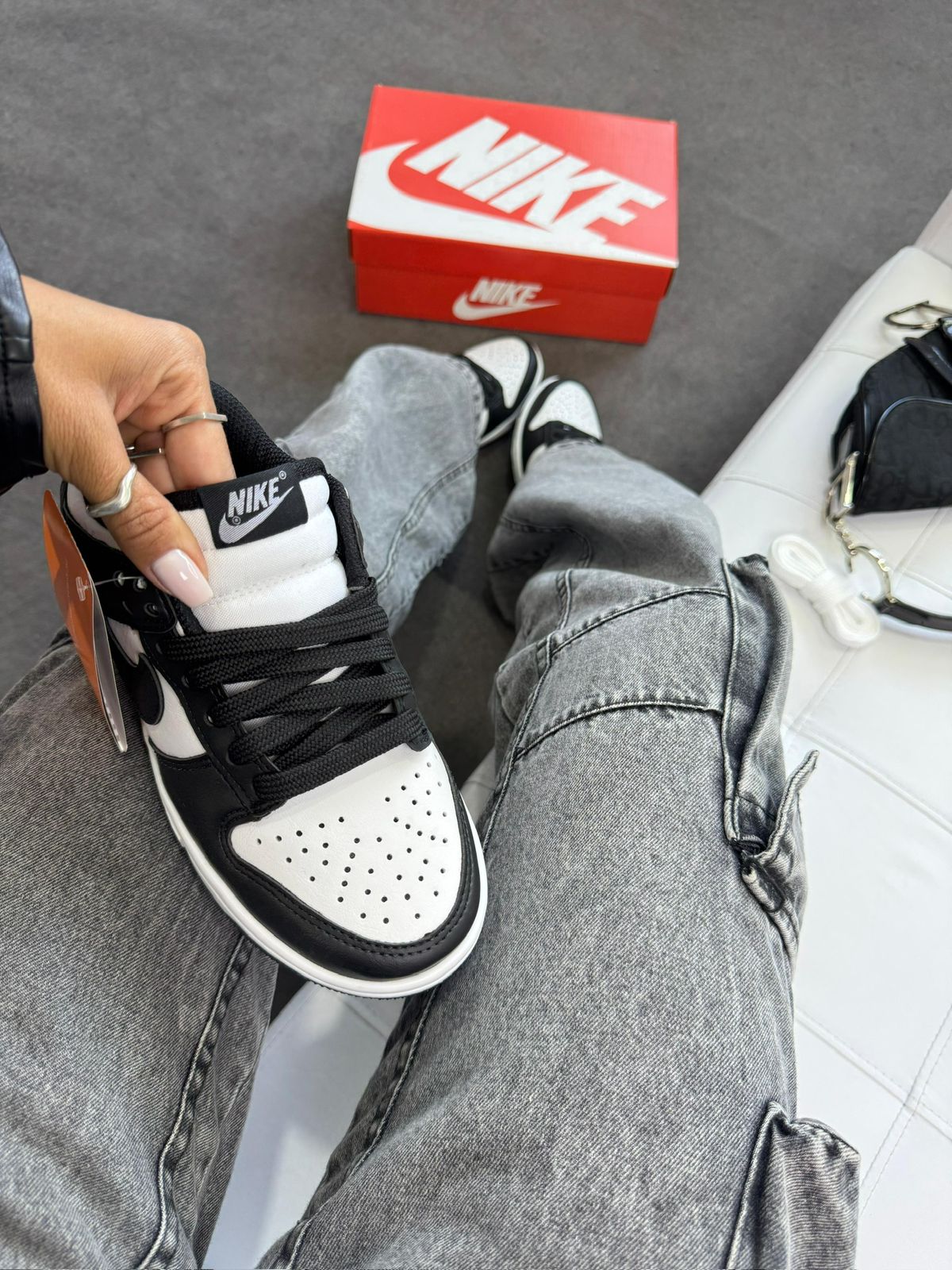 Tênis Nk Dunk Branco / Preto